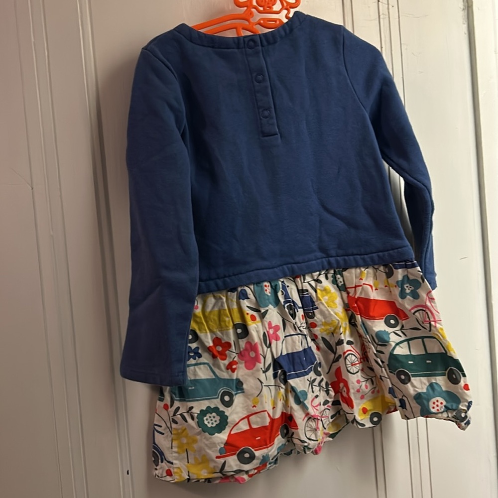 Mini Boden Blue and Multicolor Car Print Dress - Picture 5 of 5